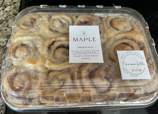 Maple Pecan Cinnamon Rolls (12 Rolls)